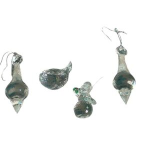 Acrylic Christmas Tree Ornaments of Icicle Snowman and snowbird